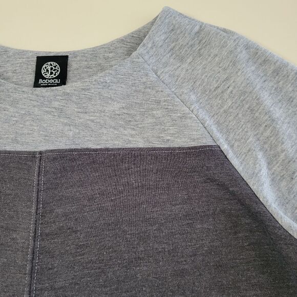 Bobeau Women's Black and Gray Colorblock Pullover Top - Picture 8 of 11